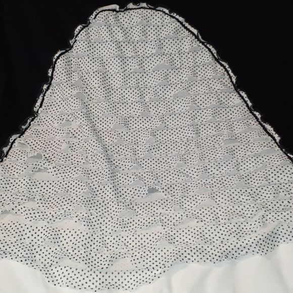 Giselle Shepatin Black Shirt‎ Polka Dot Ruffles XL - Picture 6 of 6